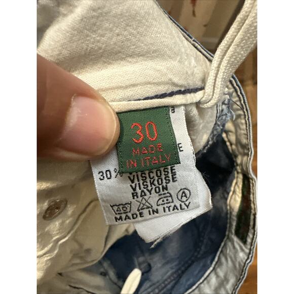 Katherine Hamnett Jeans 30 Blue Button fly Made In Italy - Picture 13 of 14